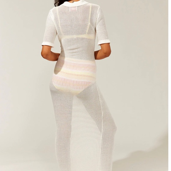 Solid and striped mesh cover up dress - perfect condition - Picture 3 of 8